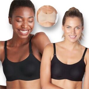 Knix Evolution Bra Size 7 Reversible Black Tan Wireless Multi Way Strap